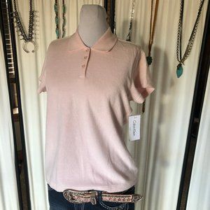 NWT Calvin Klein Rose Nicki Polo Shirt Size S